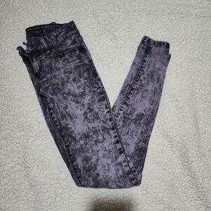 Hot Topic Lovesick Super Skinny Jeans Size 0 Acis Washed Purple